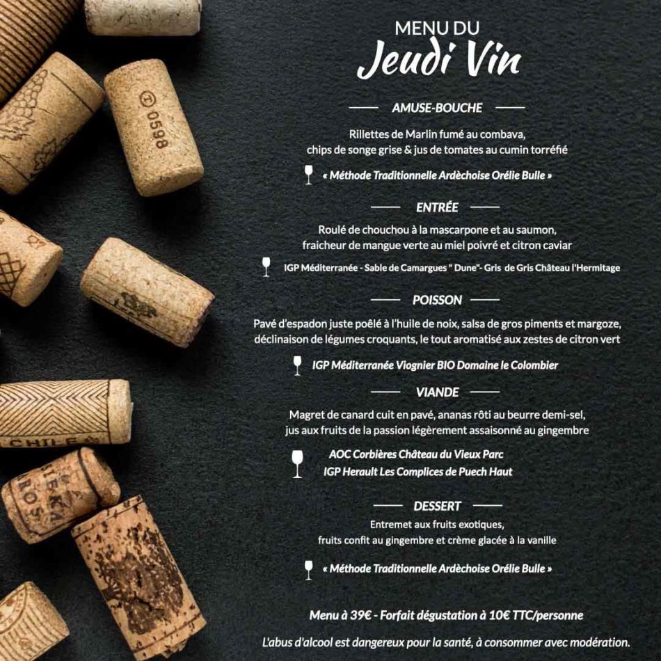 Notre nouveau rendez-vous « Jeudi Vin » !