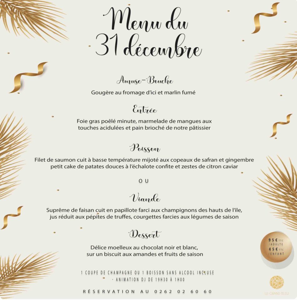 Menu du 31 décembre