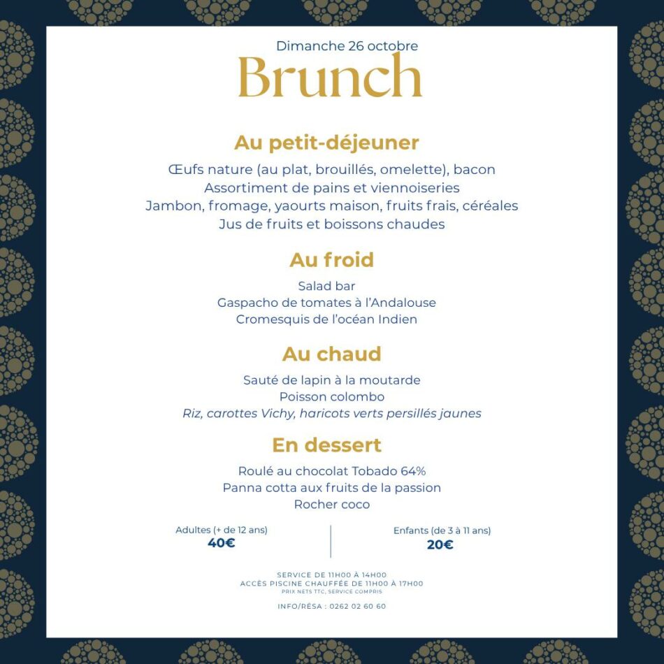 Le 26 octobre, c’est le brunch du P’tit Bleu !