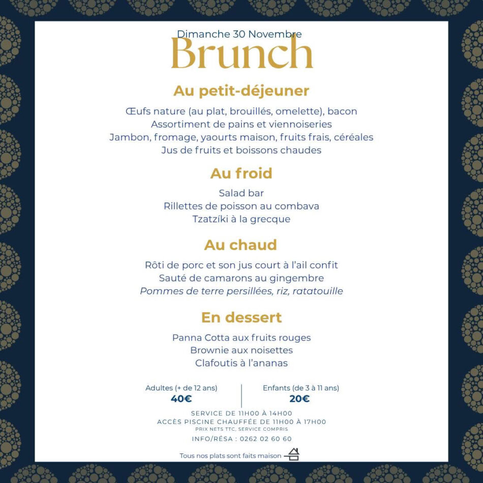 Brunch mensuel le 30 novembre !